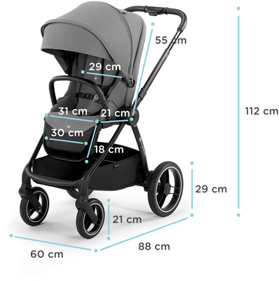Kinderkraft NEA 2-in-1 Duovogn, Deep Grey