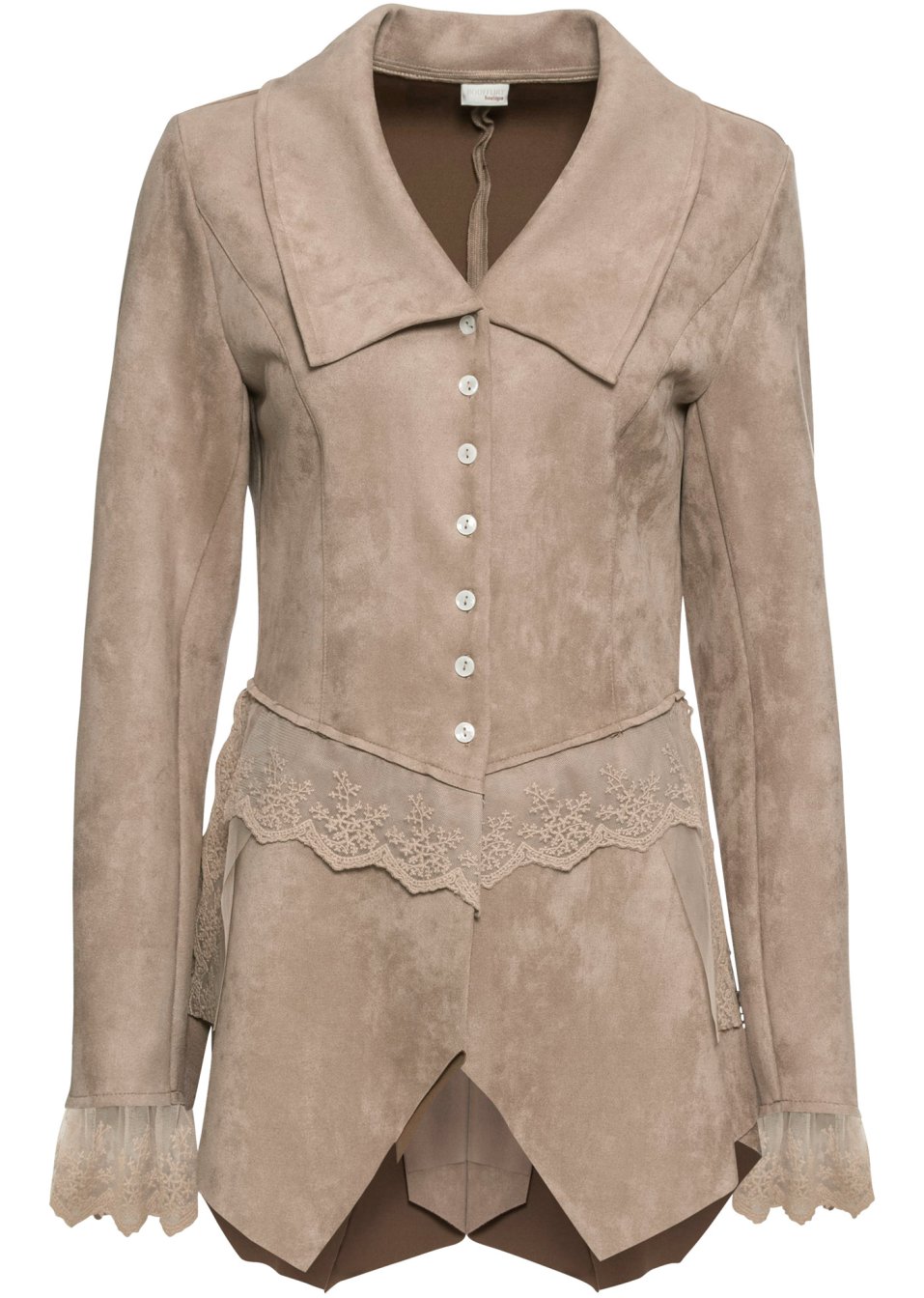 Veste originale à empiècements dentelle
