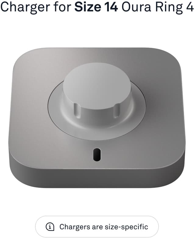 Oura Ring 4 oplader (størrelse 14)
