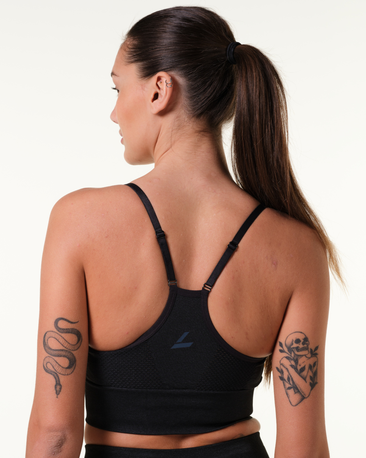 LEVITY Eclipse Mesh Seamless Push Up Bra Blue Ink Marl