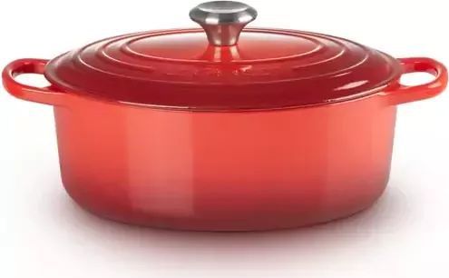 Le Creuset - Braadpan Signature - Ovaal - Kersenrood - Gietijzer
