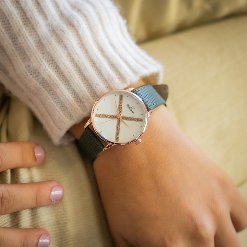 Montre Femme CHTIME bracelet Cuir Vert