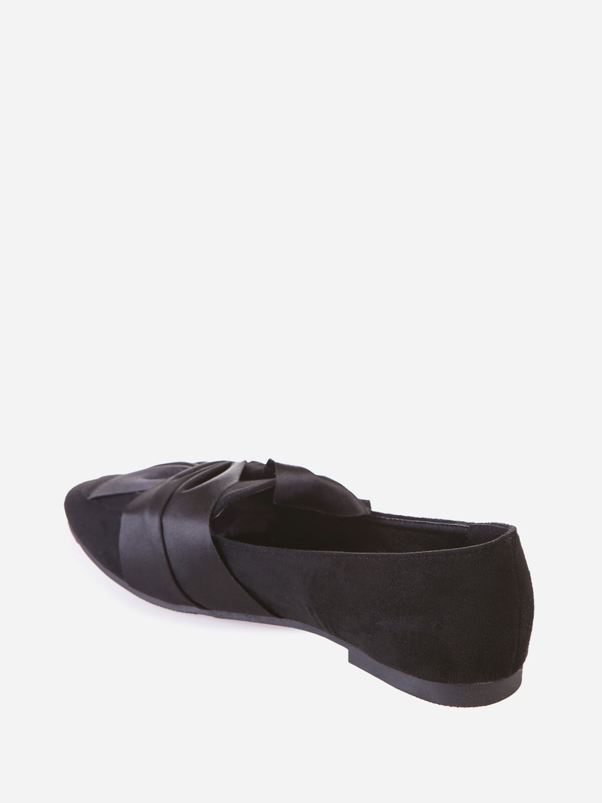 Slippers à noeud satiné- Noir