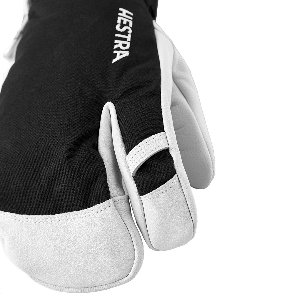Hestra Army Leather Heli Ski 3-Finger Skihandschuhe schwarz