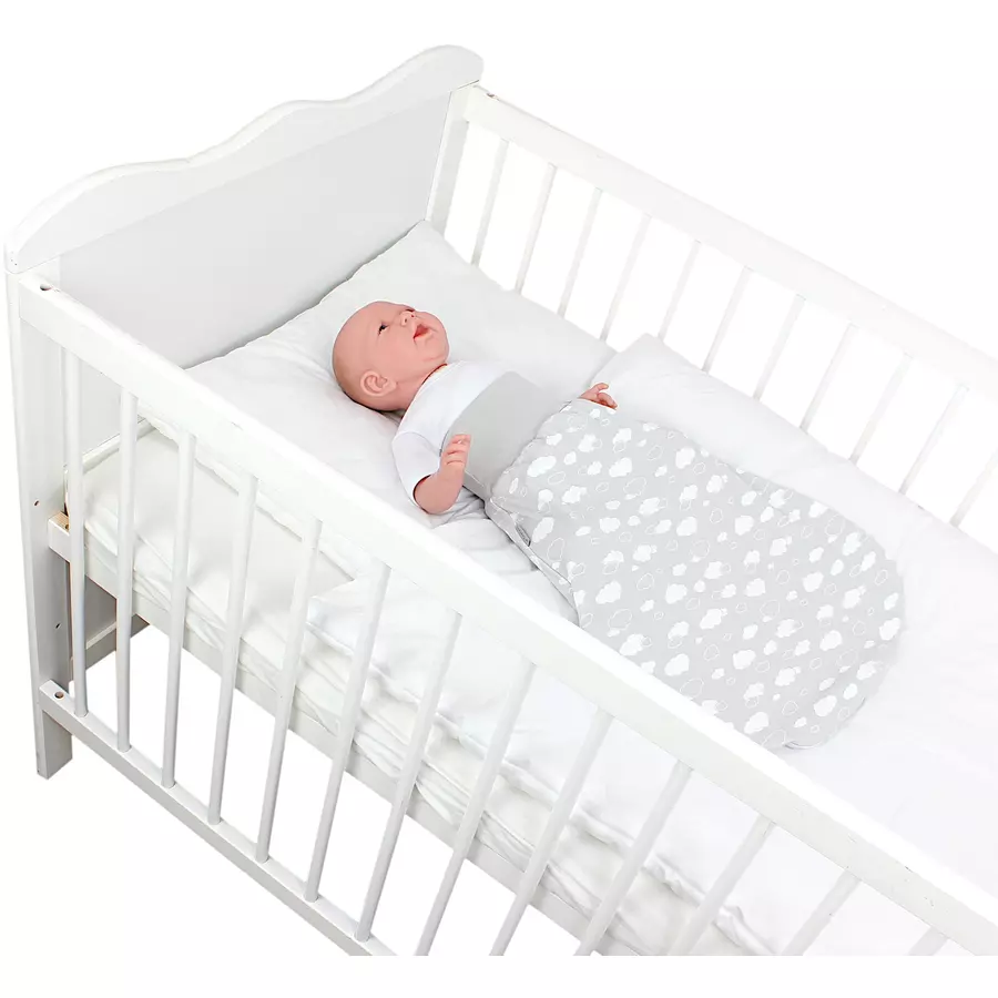 TupTam Baby Strampelsack mit breitem Bund Unwattiert wollweiß