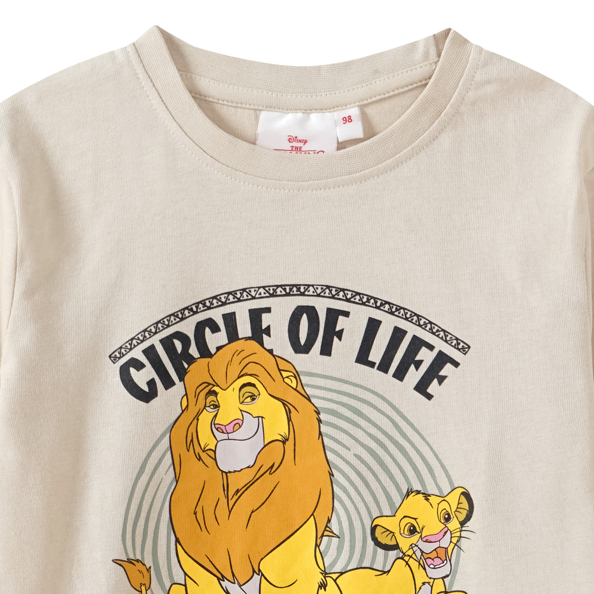 Topolino Der König der Löwen Langarmshirt mit Print beige