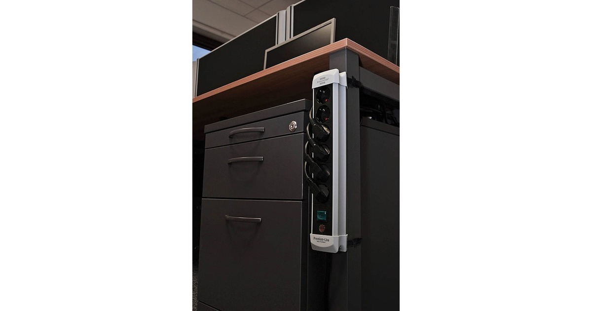 BrennenstuhlPremium-Line 6x stekkerdoos  (Zwart, 1951160100, voor 6 stekkers, 3m)