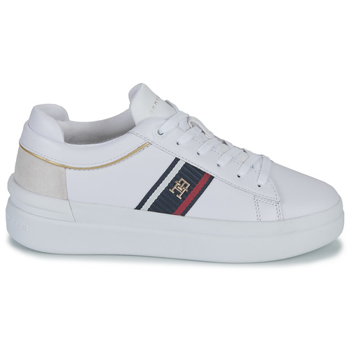 Tommy Hilfiger - CORP WEBBING COURT SNEAKER - Blanc / Marine / Rouge