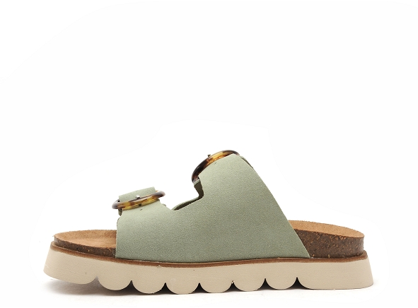 No name mules et sabots plats femme sandy slap vert