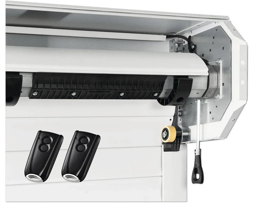 ARON Garagedeur Roldeur 2375x2000 mm zwart 2100 sablé incl. Garagedeuropener links