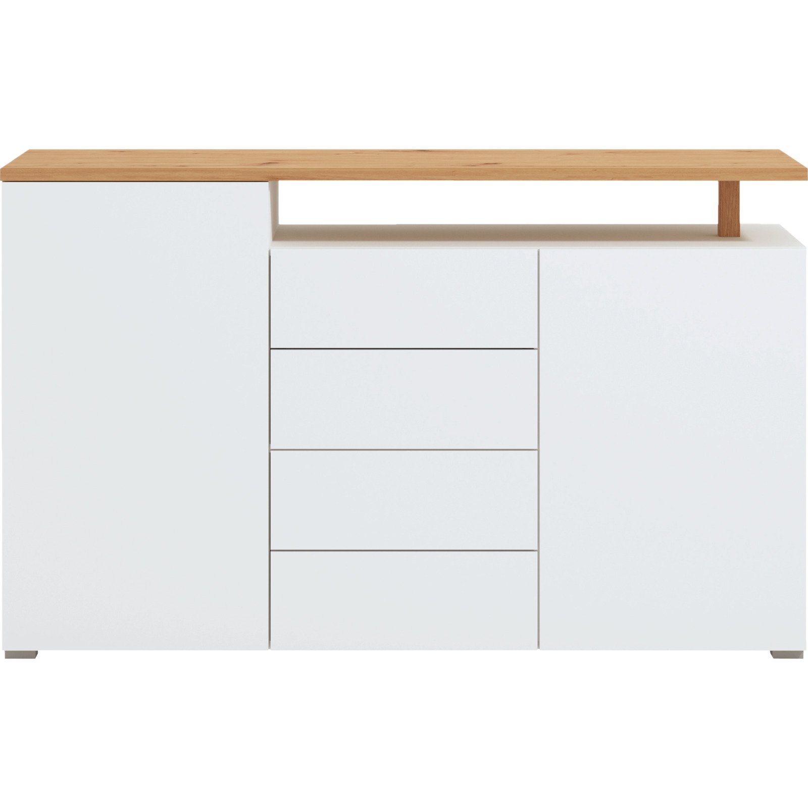 Kommode Aterno Dekor weiss 154 x 94 x 40 cm