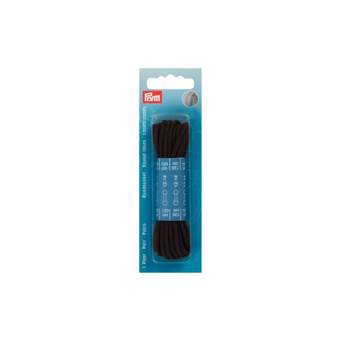 Prym-1 paar ronde schoenveters 3mm/60-90-120cm