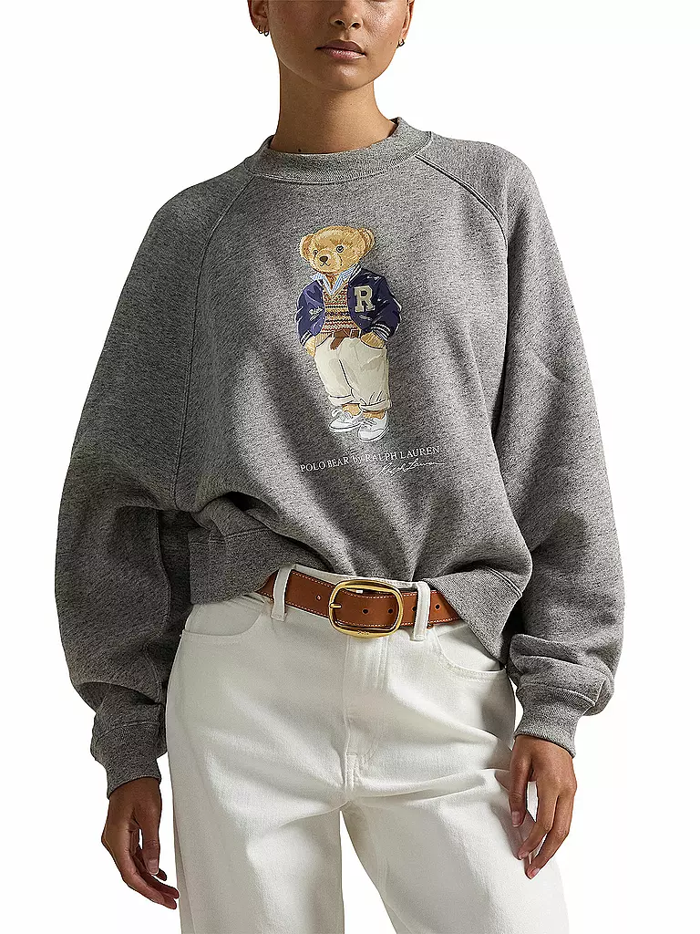 POLO RALPH LAUREN Sweater Oversized Fit grau