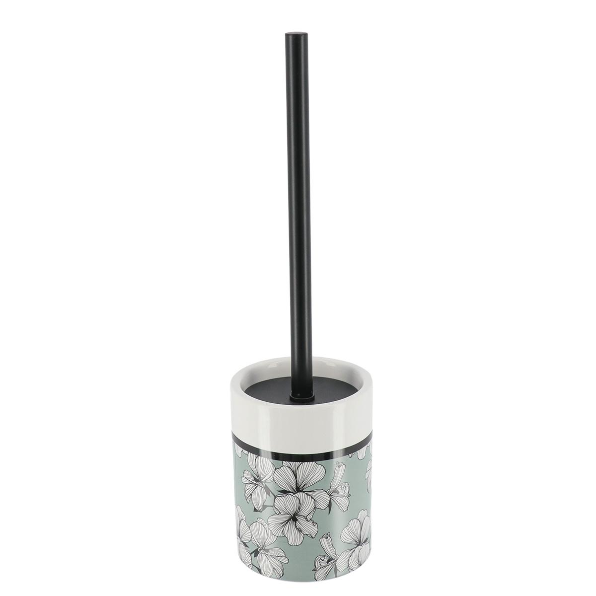 BROSSE DOLOMITE TIGE INOX NOIR IMPRIME ECRIN VERT