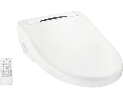 form&style Panay witte douchetoiletzitting met afstandsbediening en soft-close mechanisme
