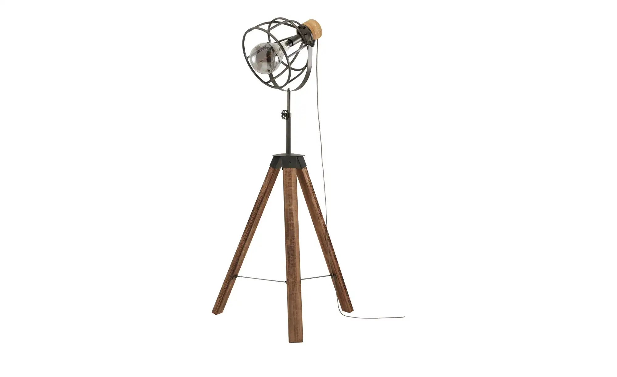 Stehleuchte, 1-flammig, Holz/Metall