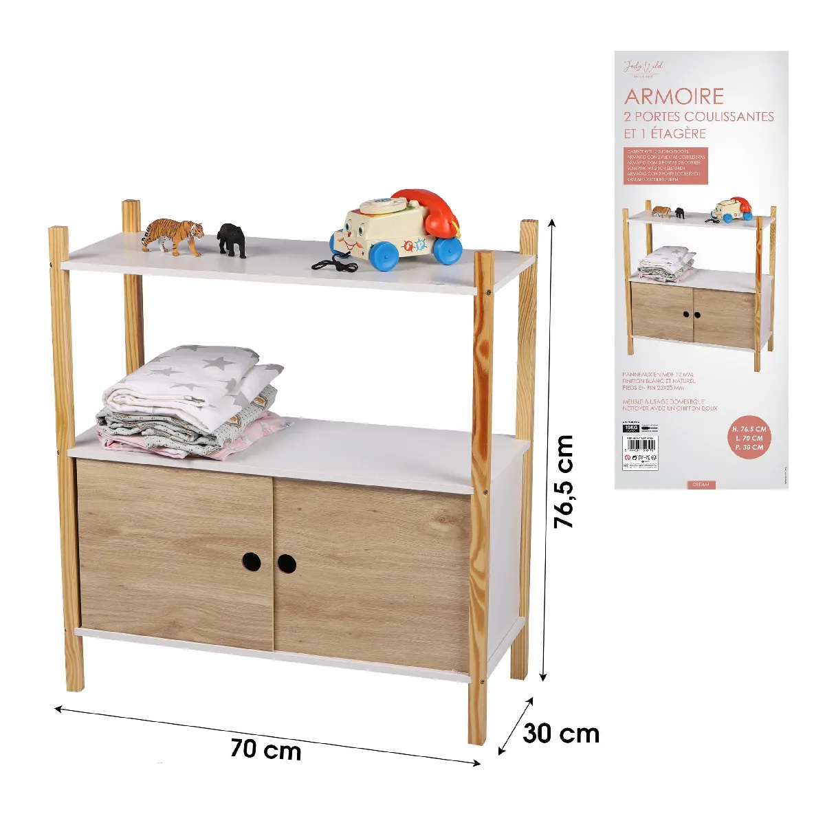 Toilinux Armoire Dream - Blanc et Bois