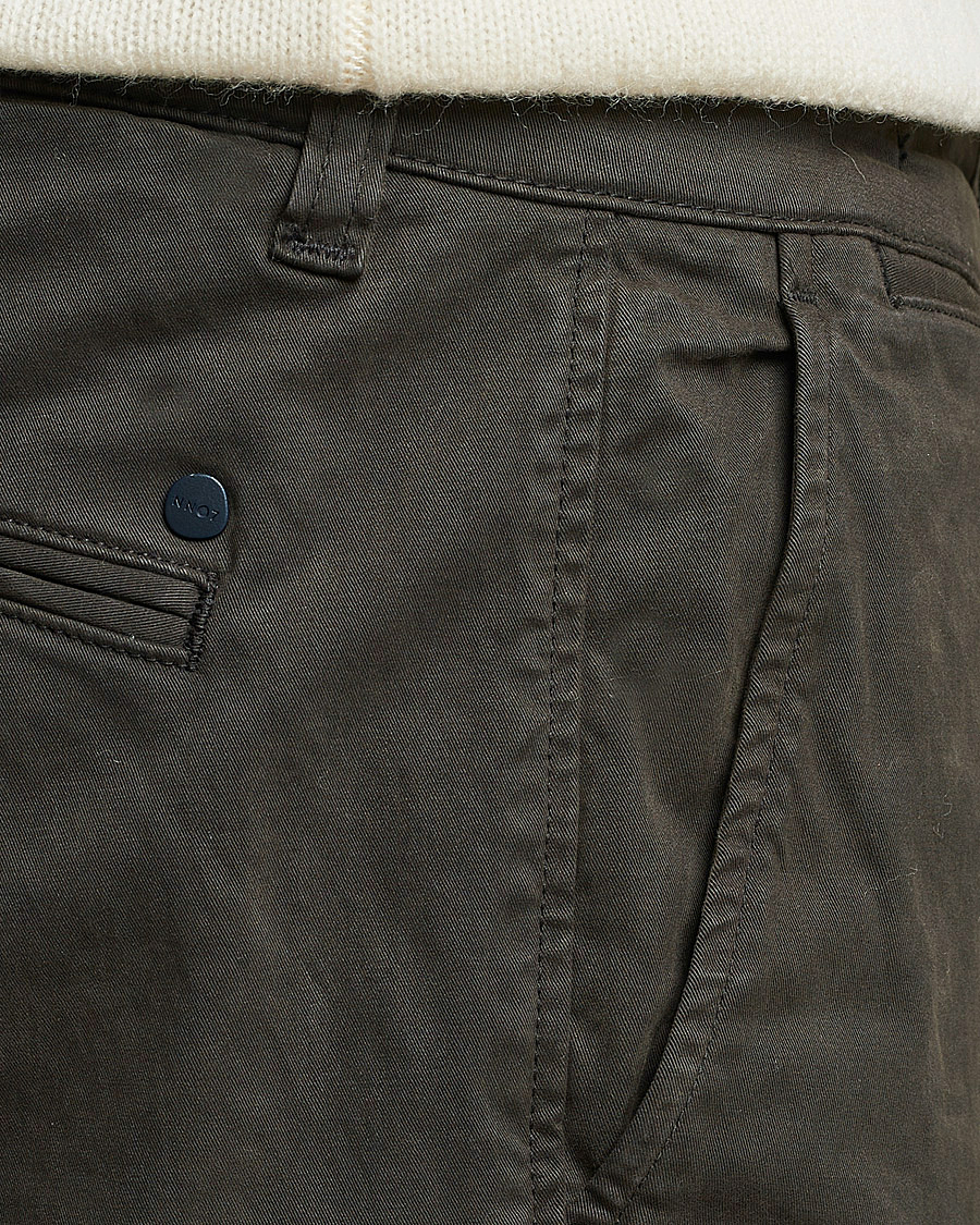 NN07 Marco Slim Fit Stretch Chinos Dark Green