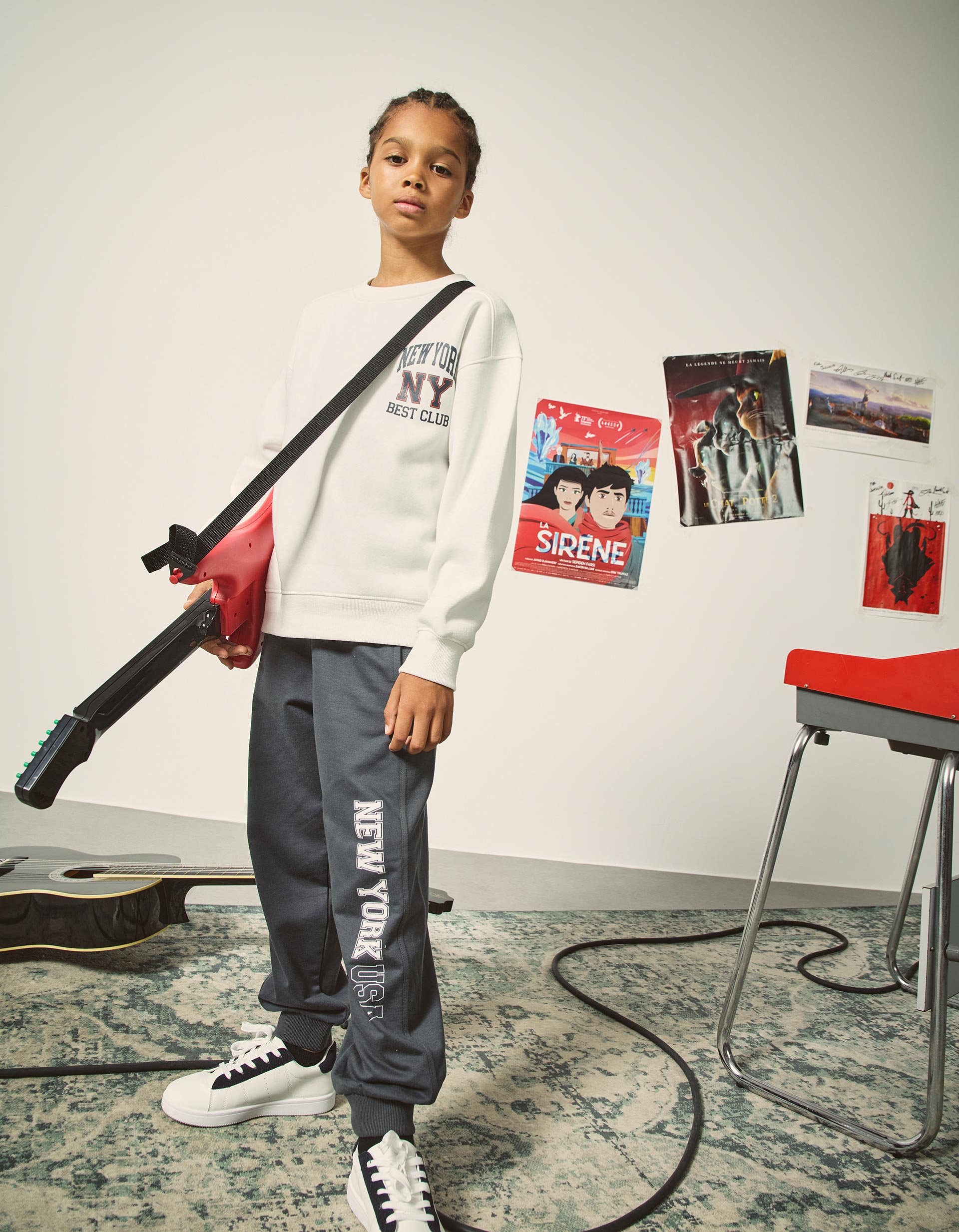 Sweatshirt de Felpa, Menino, Branco