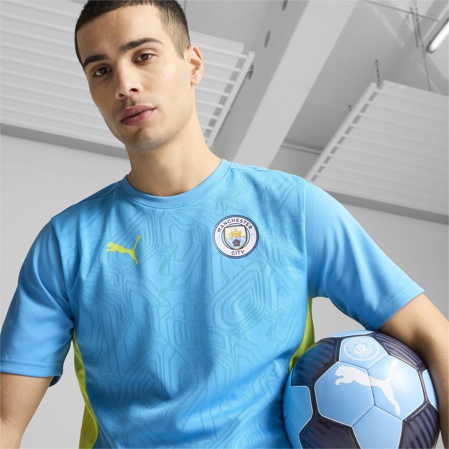 Manchester City T-shirt d'Entraînement - Magic Blue/Jaune fluo