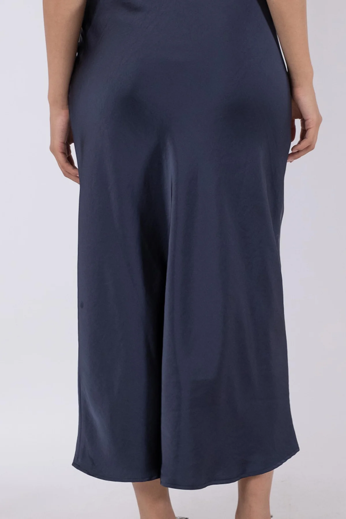 Neo Noir Vicky Heavy Sateen Skirt midnight blue