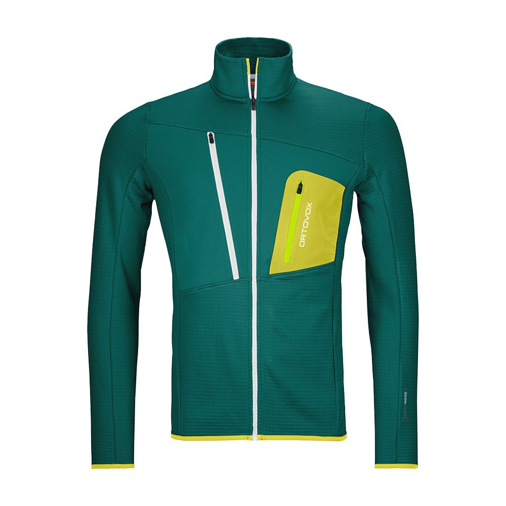 Ortovox FLEECE GRID - Polaire Homme pacific green
