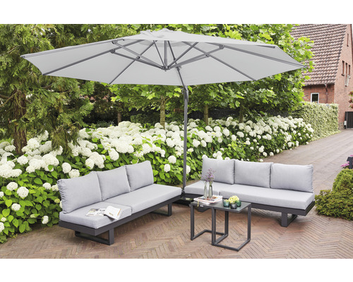 Verkeerslichtscherm Siena Garden Sunset Ø 350 cm grijs