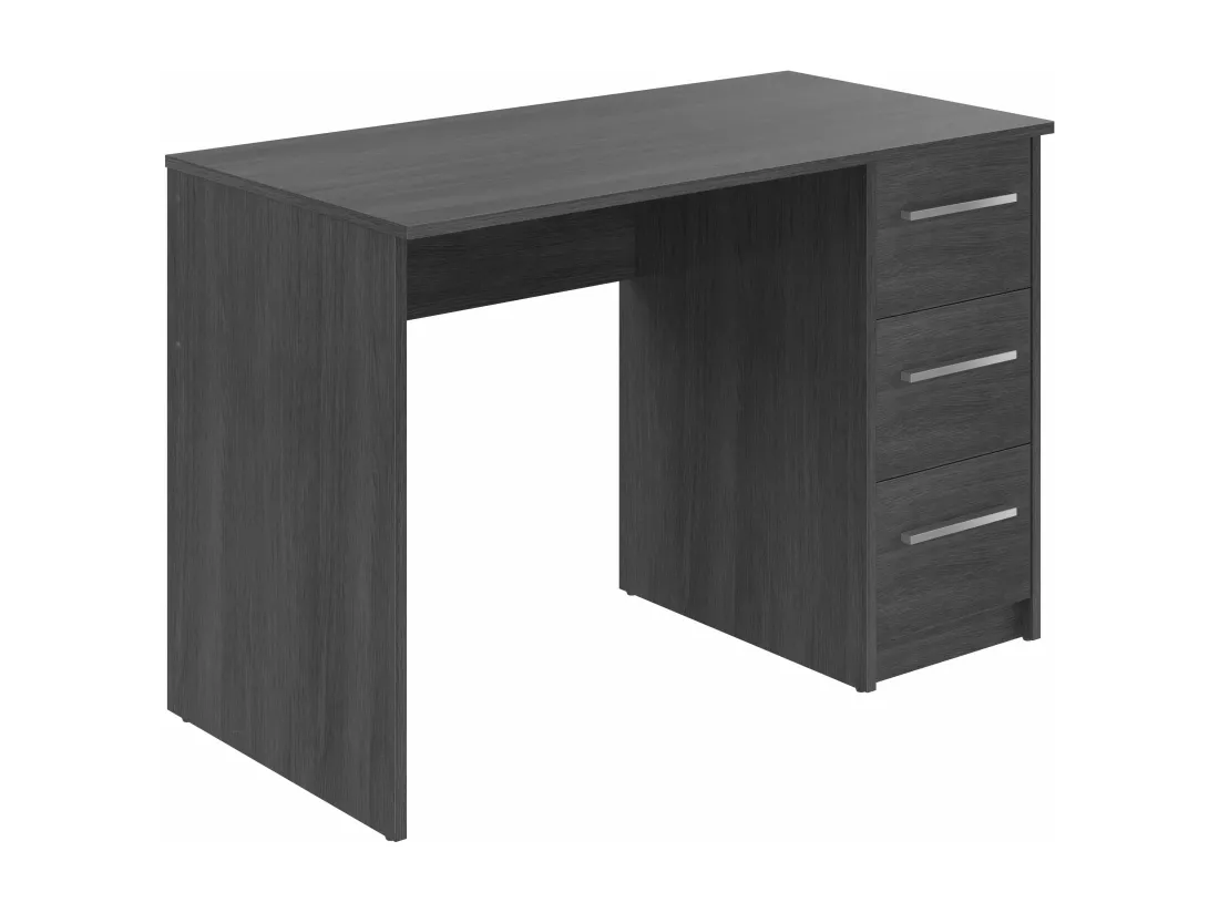 Bureau SAME 3 tiroirs 110x56x74 cm chêne gris cendré TALESA