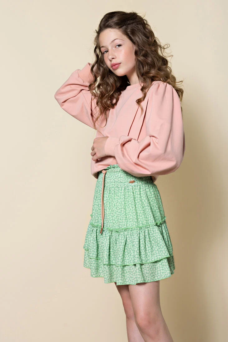 NOBELL groene nobell minirok najak layered skirt