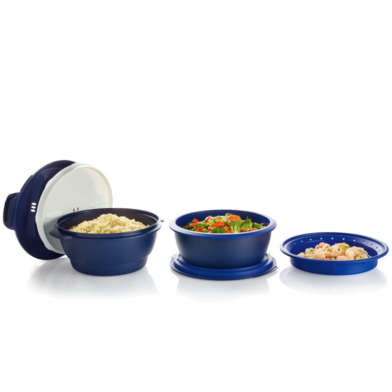 Micro-CombiGourmet 3 l Das Multitalent für die Mikrowelle: Reiskocher, Pasta-Maker, Dampfgarer & Kochtopf