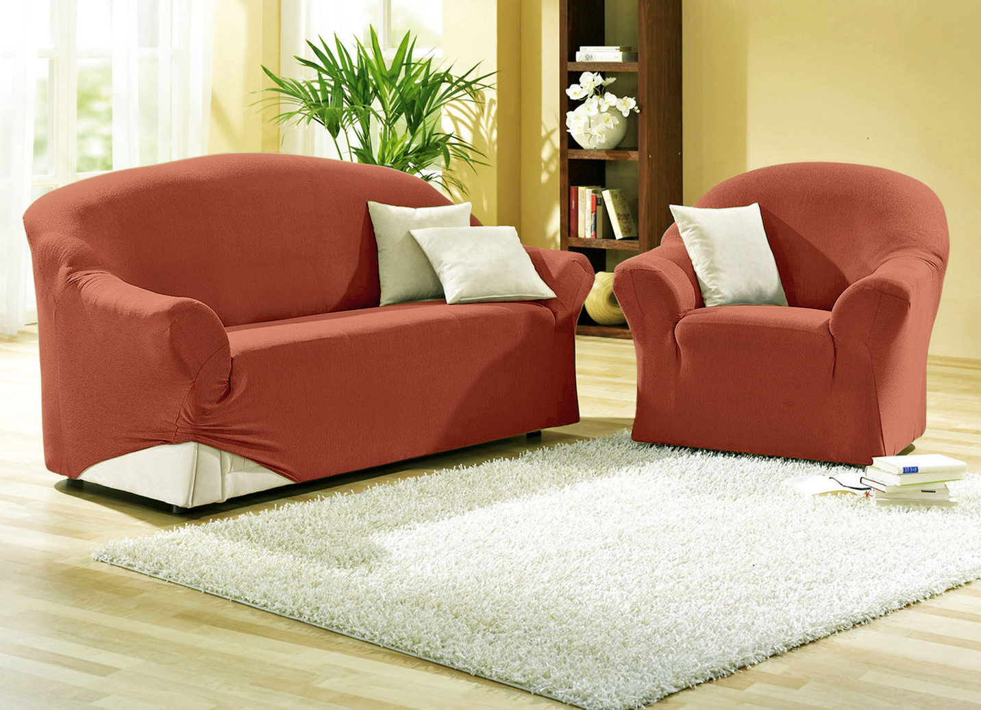 Schützende Stretchbezüge für Sessel und Sofa
