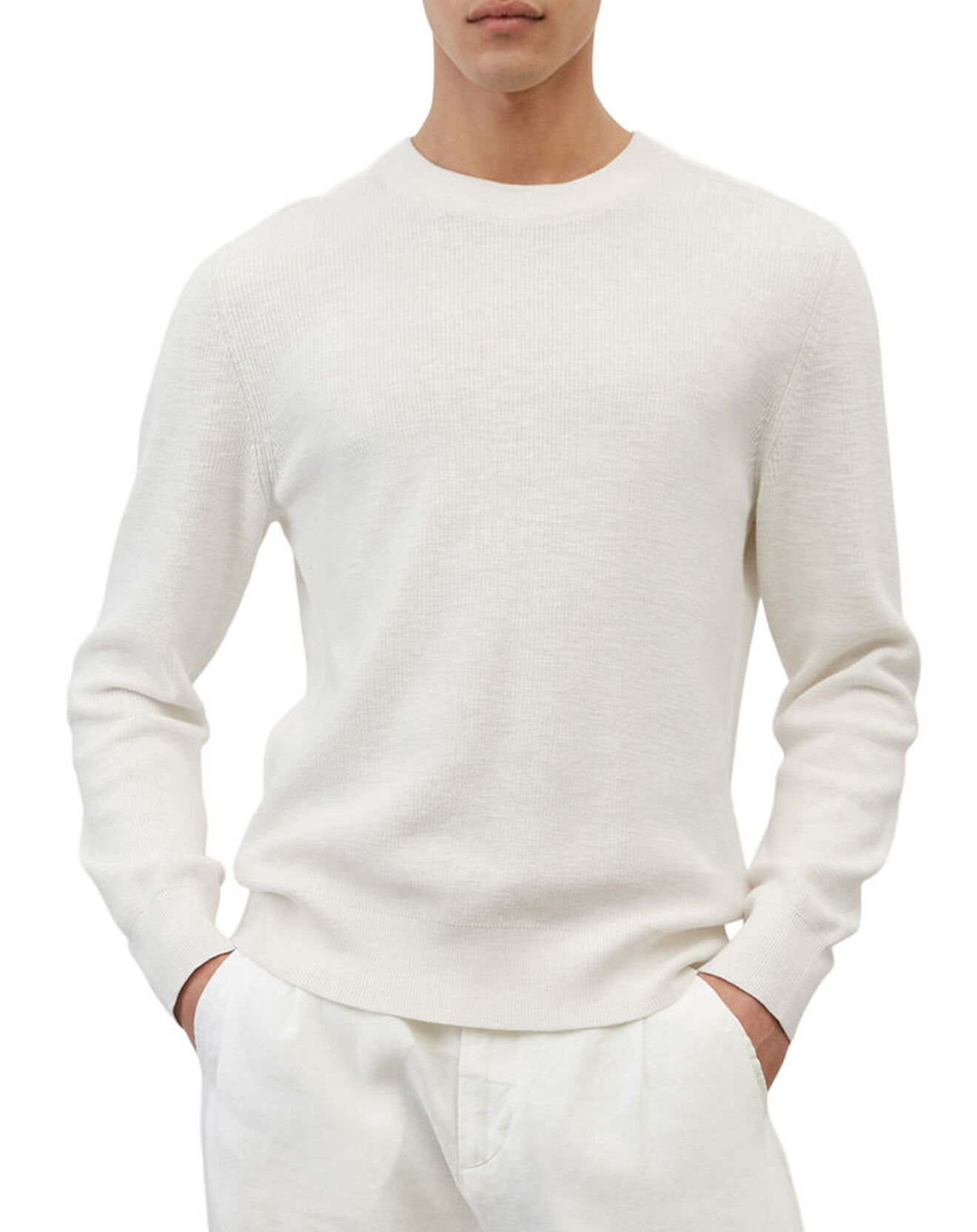 Marc O'Polo Pull en Coton & Lin écru