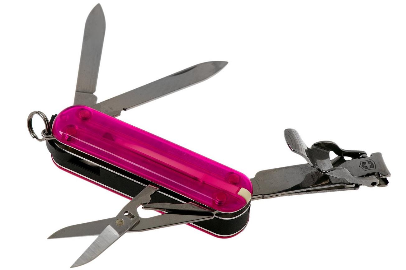 Victorinox Nail Clip 580 transparant roze 0.6463.T5 Zwitsers zakmes