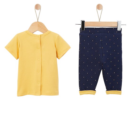 Roi Chat Ensemble Pantalon + Haut   Jaune        1 mois   de               Marèse