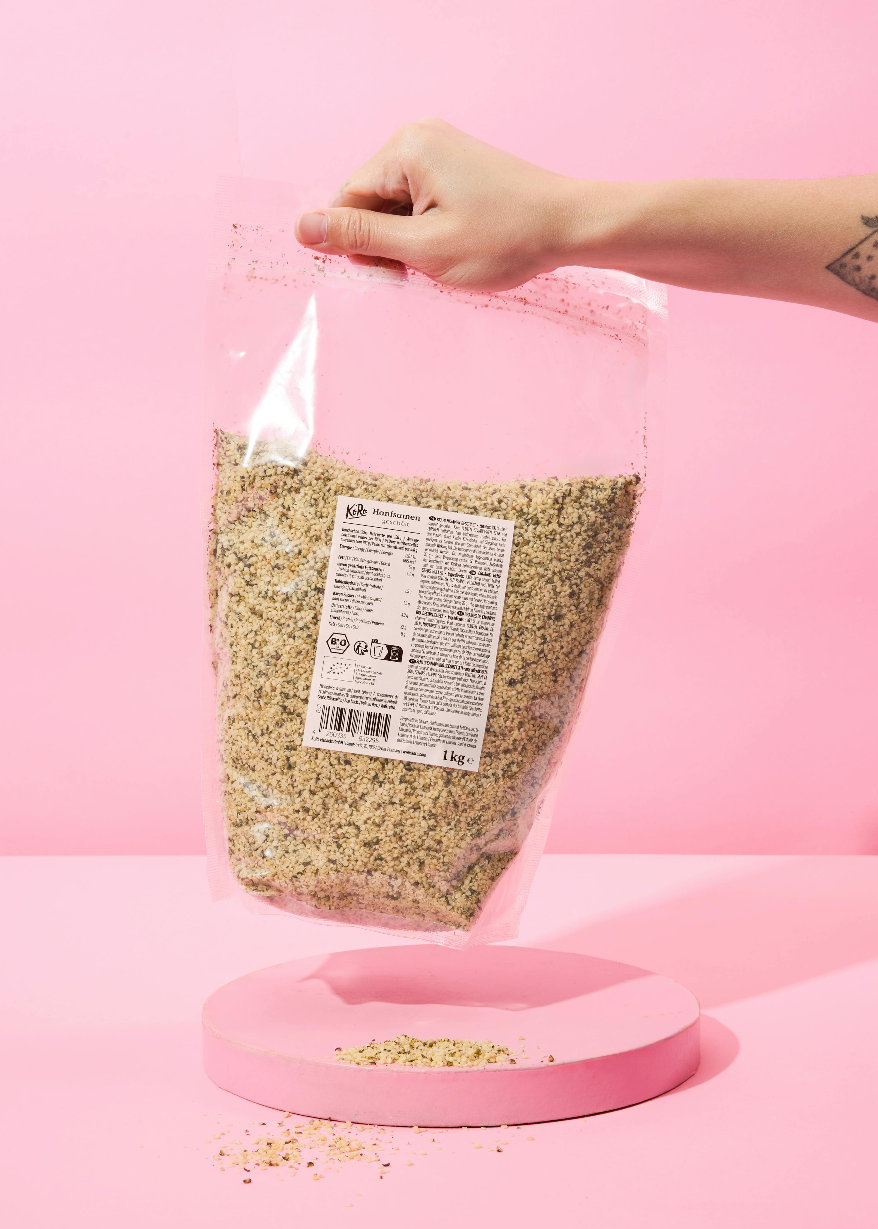 Geschälte Bio Hanfsamen 1 kg