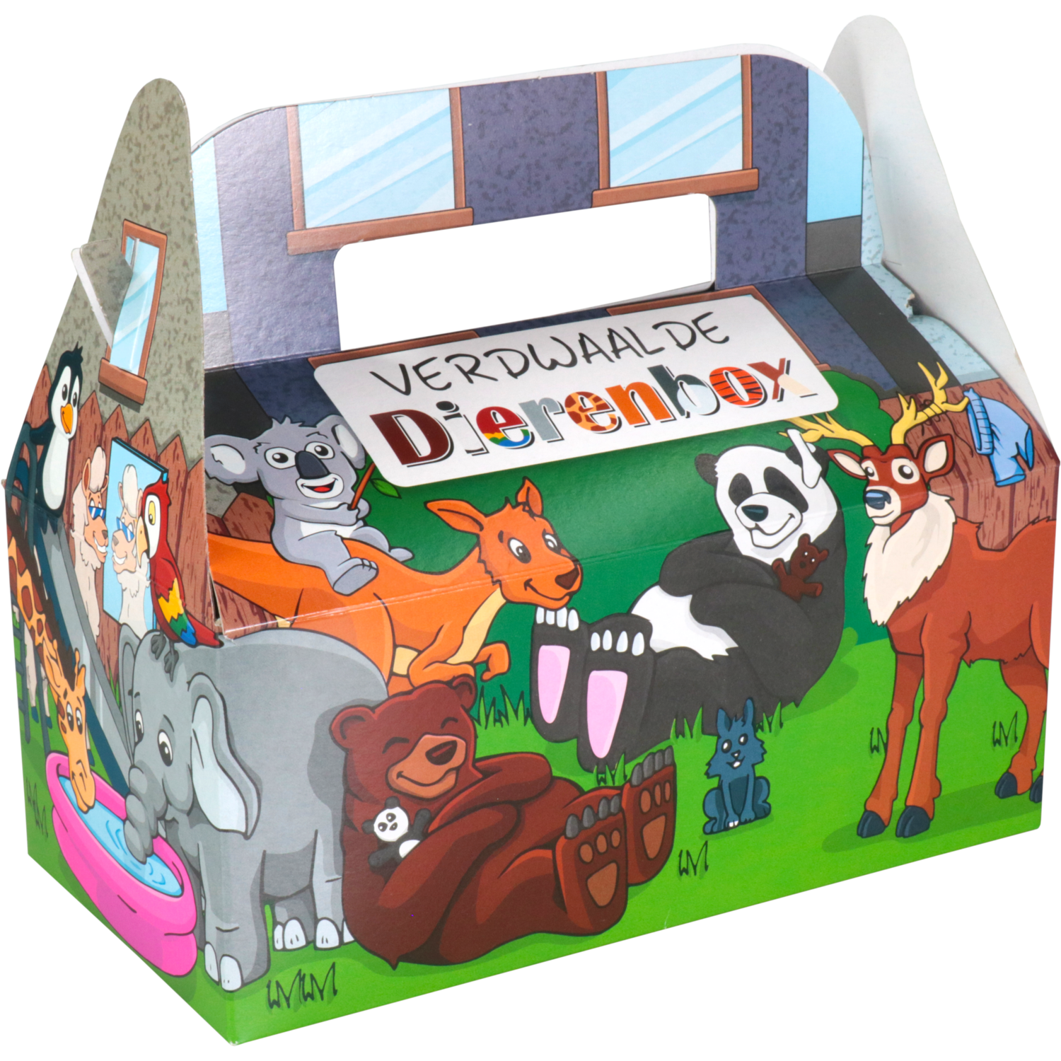 Kidsbox, 225x120x95mm, Verdwaalde dieren, karton