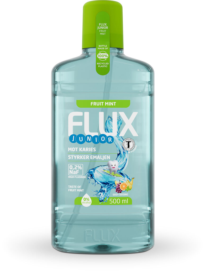Flux Junior 0,2% fluorskyll med fruktsmak 500 ml