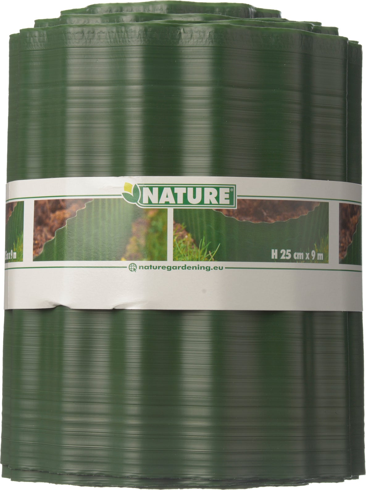 Nature grasrand 25cmx9m groen