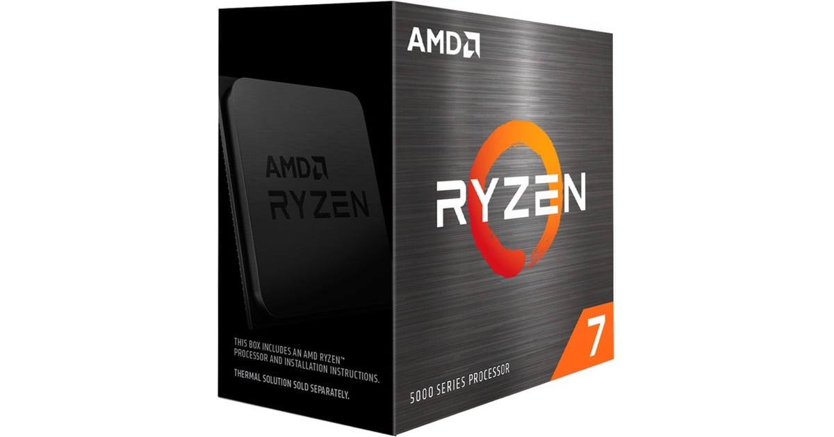 AMDRyzen 7 5800X, 3,8 GHz (4,7 GHz Turbo Boost) socket AM4 processor  (Unlocked, Boxed)