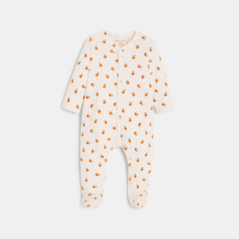 Pyjama bébé fille à imprimés oranges Catimini Blanc