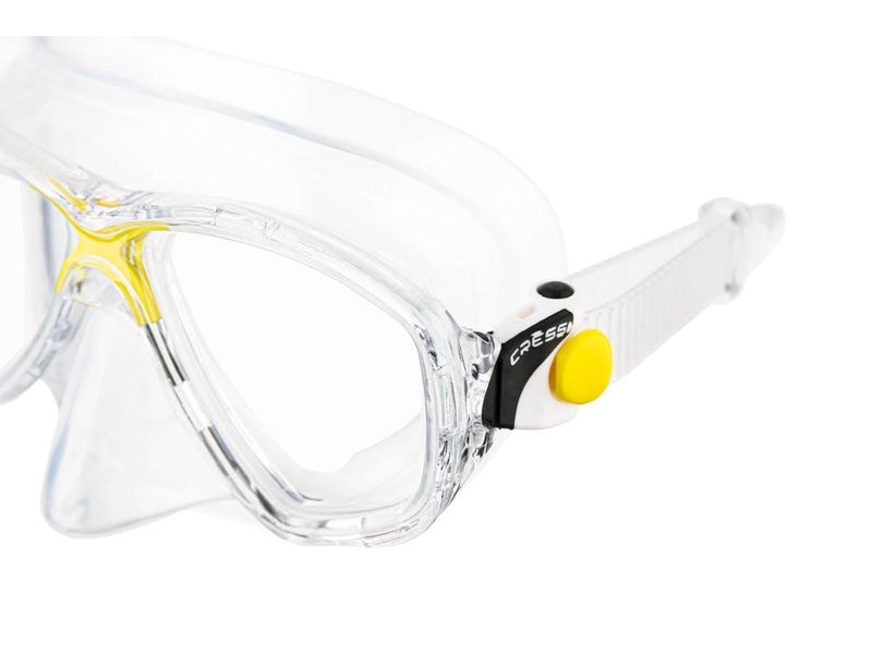 CRESSI Tauchmaske Marea Klar/Gelb Schwimmbrille für Erwachsene