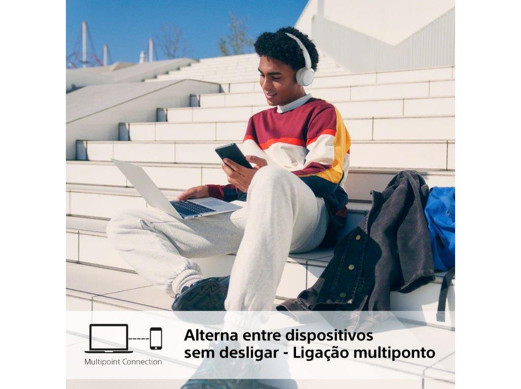 AUSCULTADORES SEM FIO SONY WHCH520W BRANCO