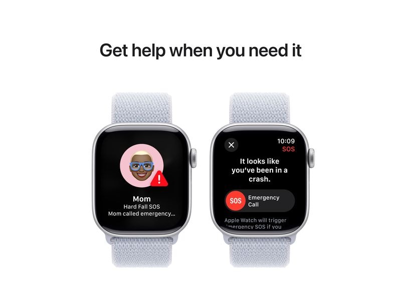 Apple Watch Series 10 42 mm Alu Silber Loop Blau Eine glatte Zehn