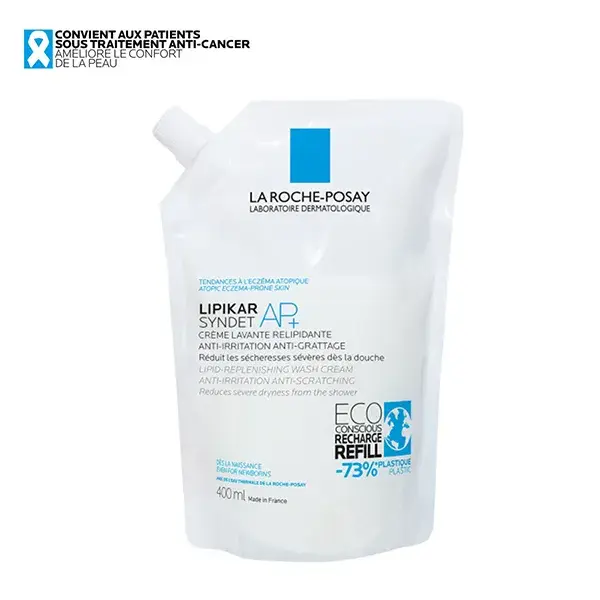 La Roche-Posay Lipikar Syndet AP+ Creme de Limpeza Repositor de Lipídios Refil Eco 400ml