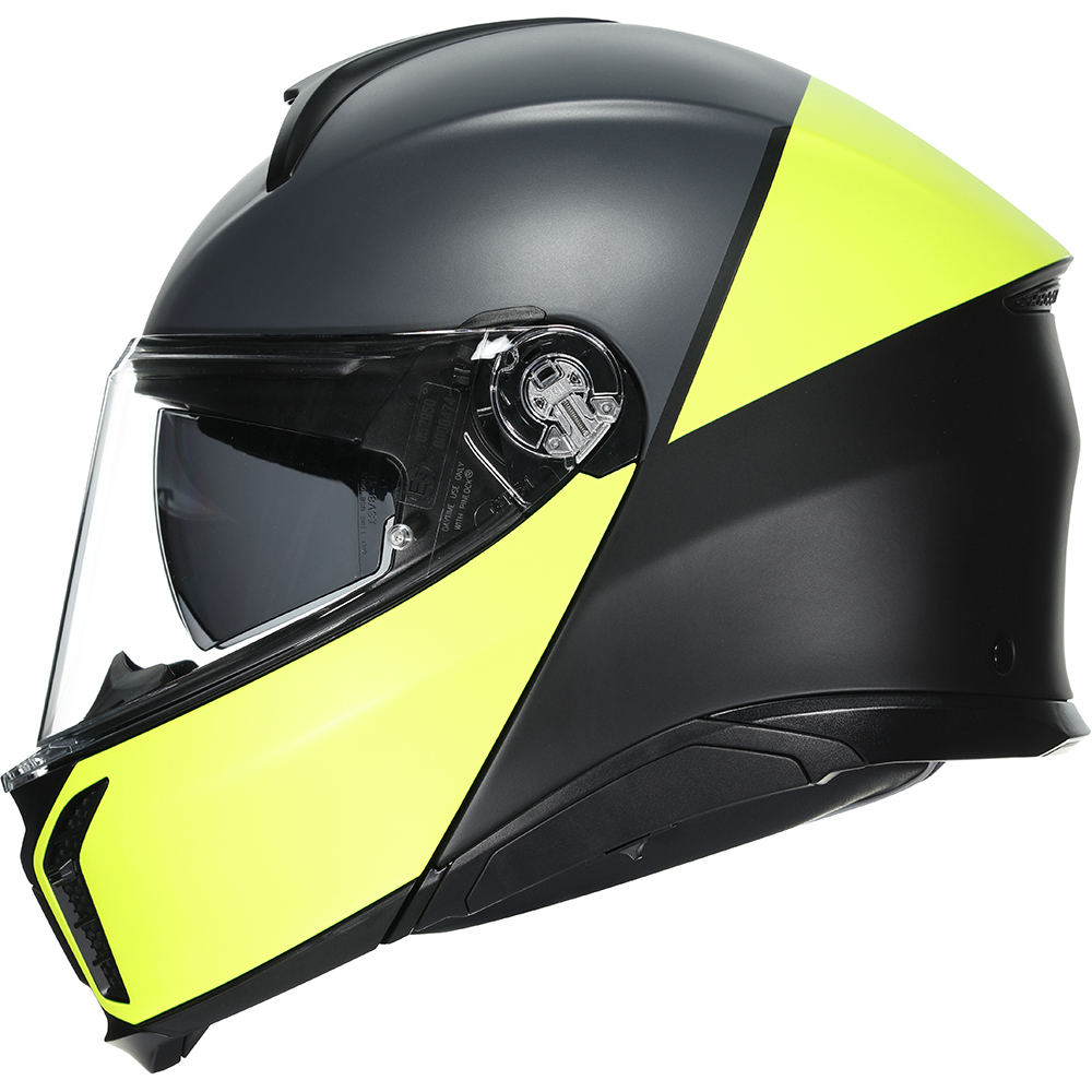 AGV - Casque Tourmodular Balance Noir Mat / Jaune fluo / Gris