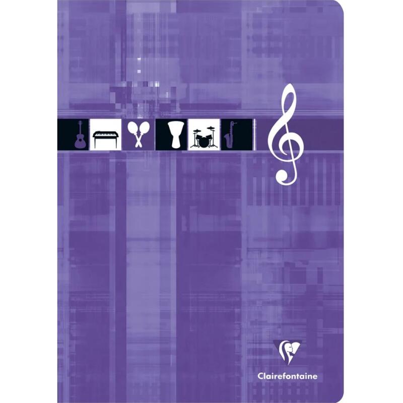 Cahier Musique piqué A4 48 pages Couleur aléatoire - Assortis