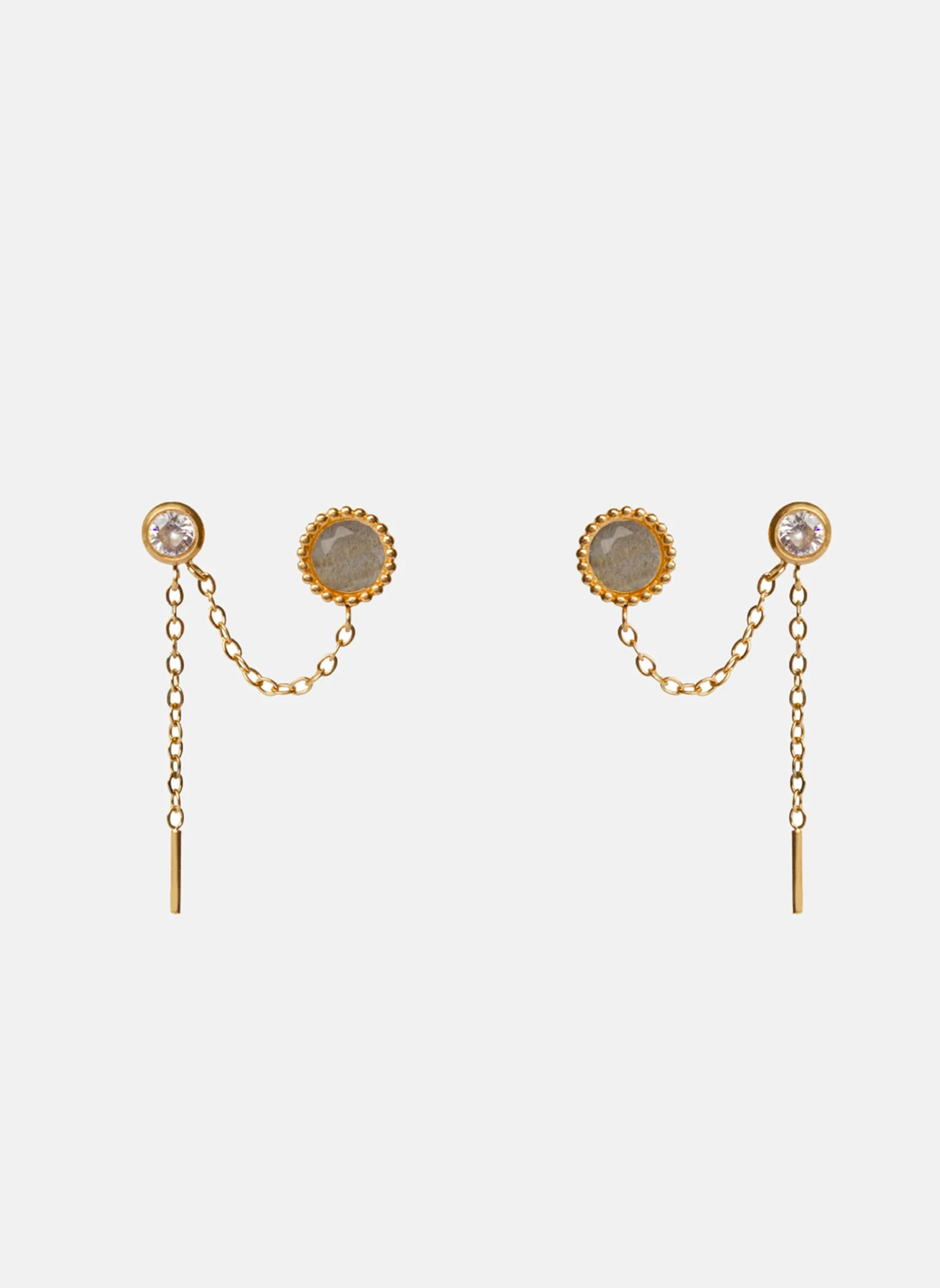 CHLIS - Boucles d'oreilles pendantes chloris | Gris