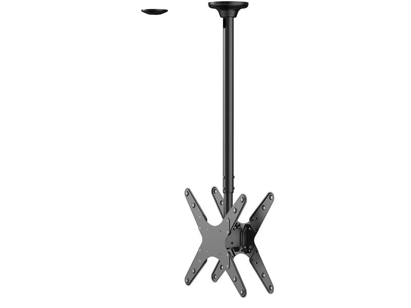 NEOMOUNTS Deckenhalterung FPMA-C340D Schwarz Full-Motion Doppel TV/Monitor Deckenhalterung für 32-75-Zoll-Bildschirme Schwarz