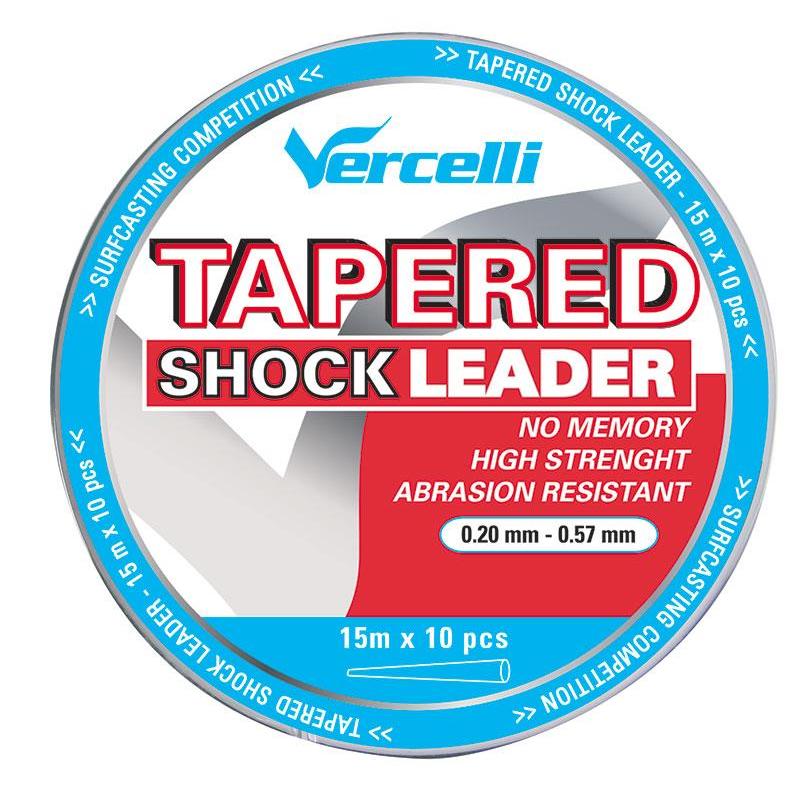 Tete De Ligne Vercelli Tapered Shock Leader Transparent 15M X 10
