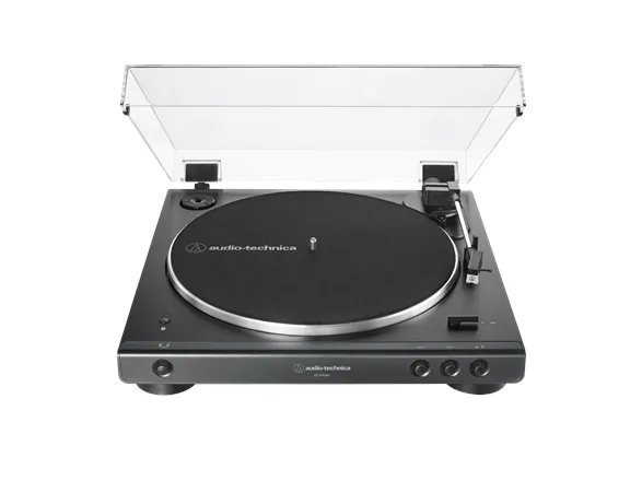 Audio-Technica AT-LP60XBT, Bæltedrevet pladespiller, Fuld automatisk, Sort, Aluminium, 33 1/3,45 rpm, 33 1/3,45 rpm
